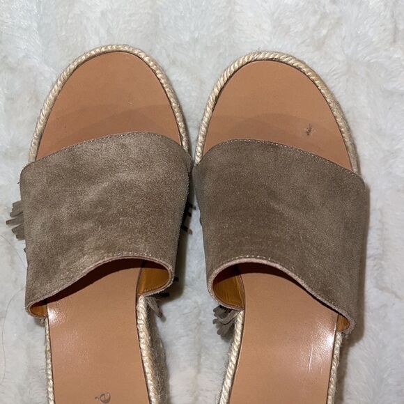 Chloe Platform Suede Fringe Espadrilles Size EU 37/ US 6.5 - Picture 6 of 15